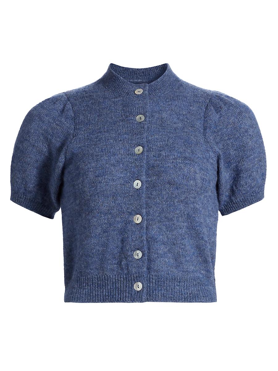 Womens Anisa Alpaca-Wool Short-Sleeve Crop Cardigan Product Image