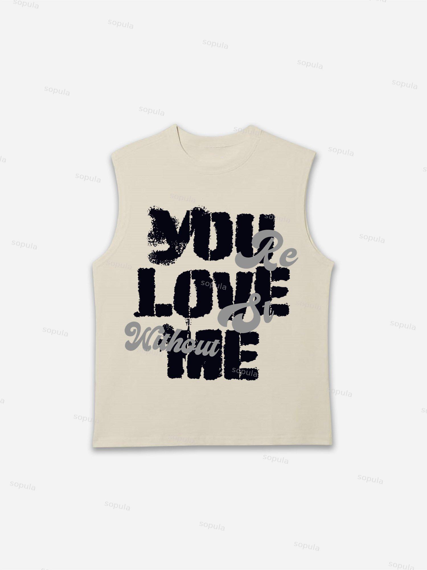 Youre Lost Without Me Graphic Sleeveless Shirts Tank Top Product Image