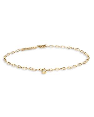 Womens Bezel Diamonds 14K Yellow Gold & Diamond Pendant Bracelet Product Image