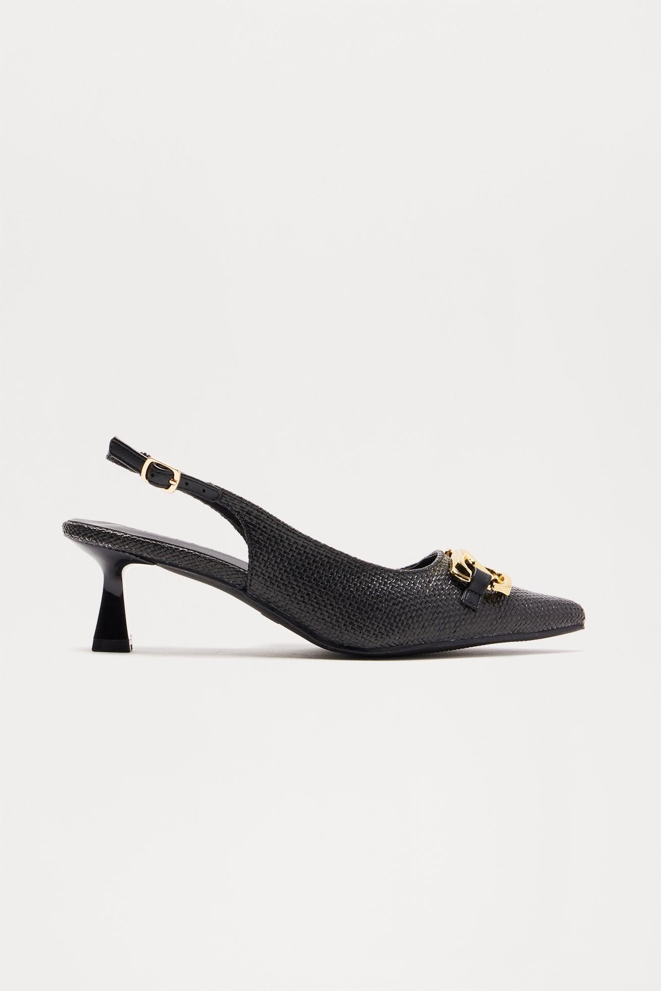 Surya Kitten Heel Pumps - Black Product Image