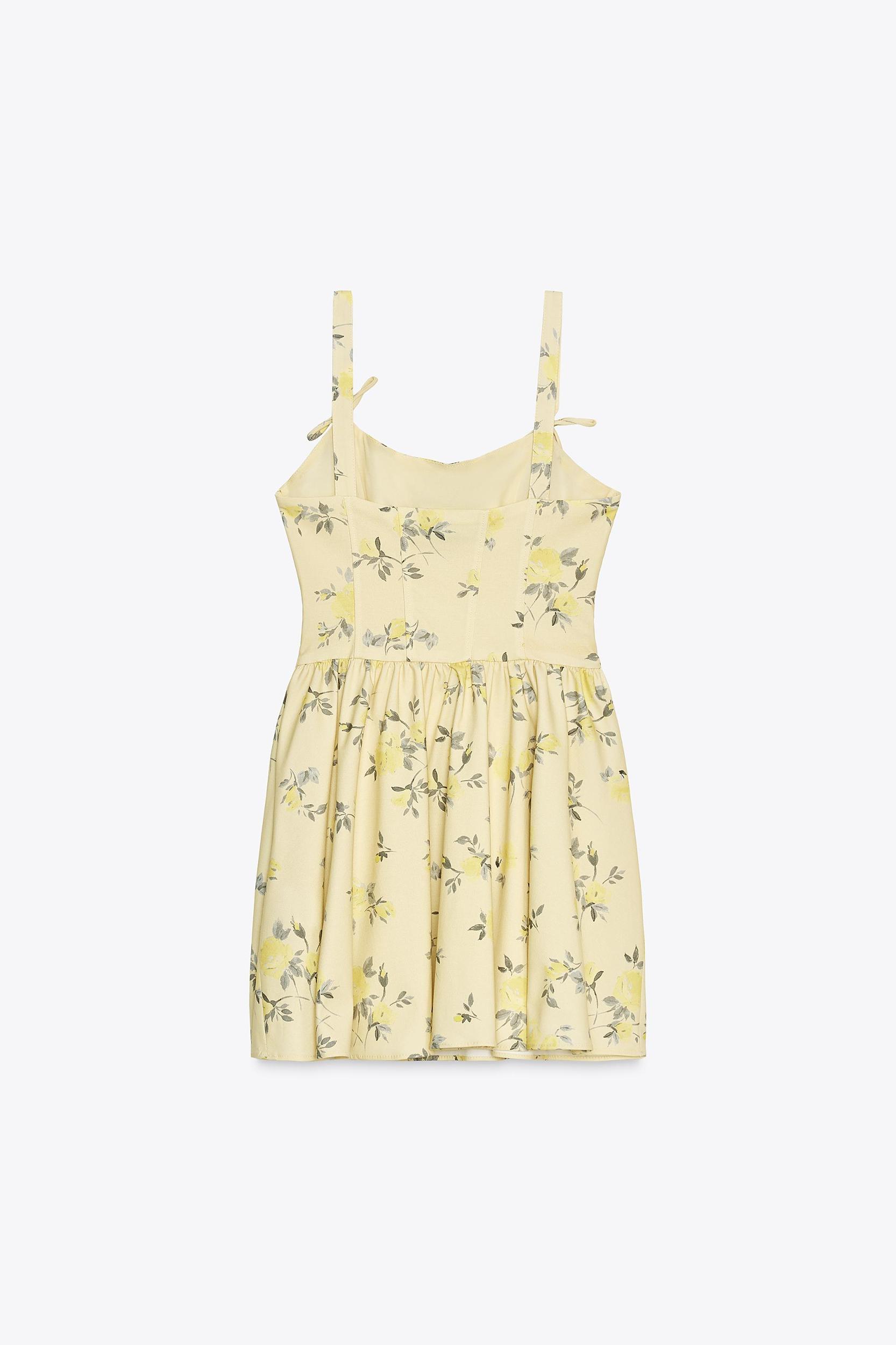 FLORAL POPLIN MINI DRESS Product Image