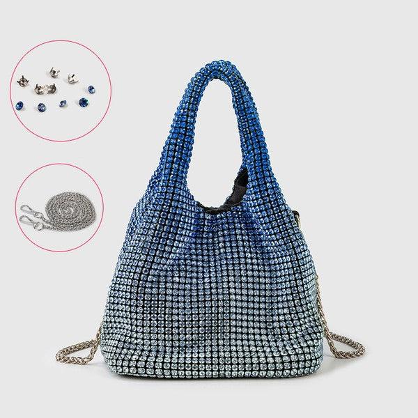 Full Diamond Bag Bucket Rhinestone Chain Purse Product Image