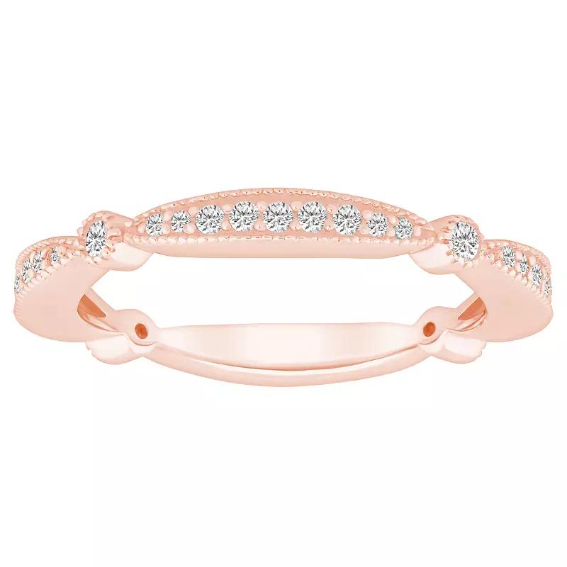 Alyson Layne 14k Gold 1/3 Carat T.W. Diamond Scalloped Wedding Band, Women's, Size: 6.50 Product Image