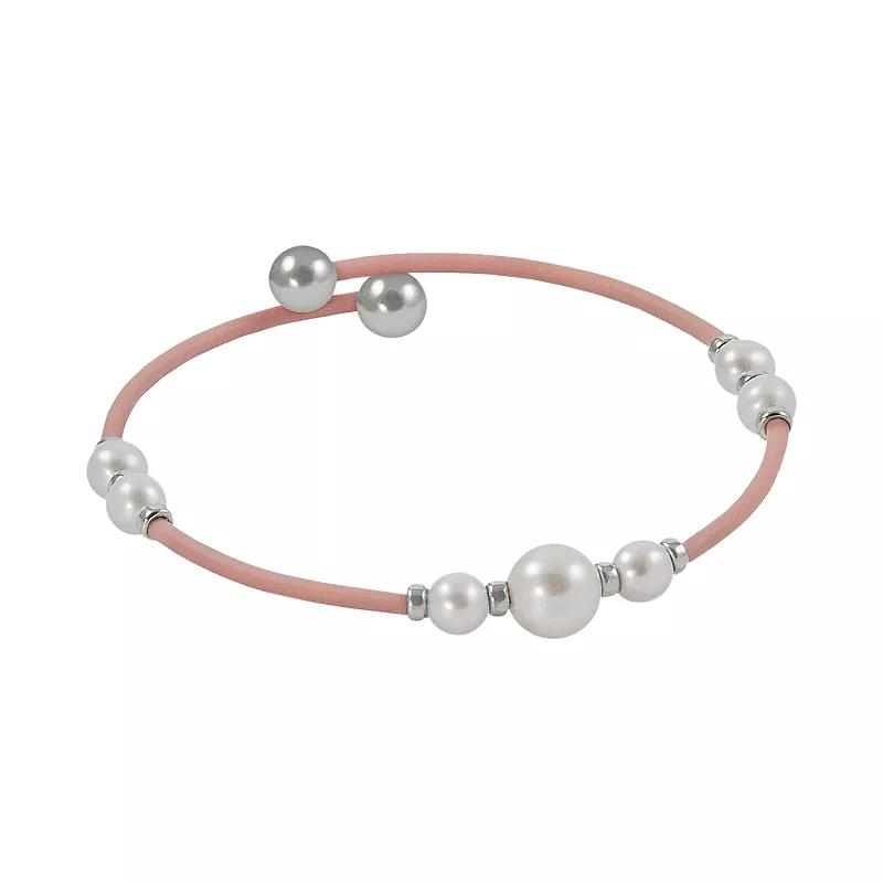 PearLustre by Imperial Sterling Silver Freshwater Cultured Pearl Stretch Bracelet, Women's, Freshwater White Product Image