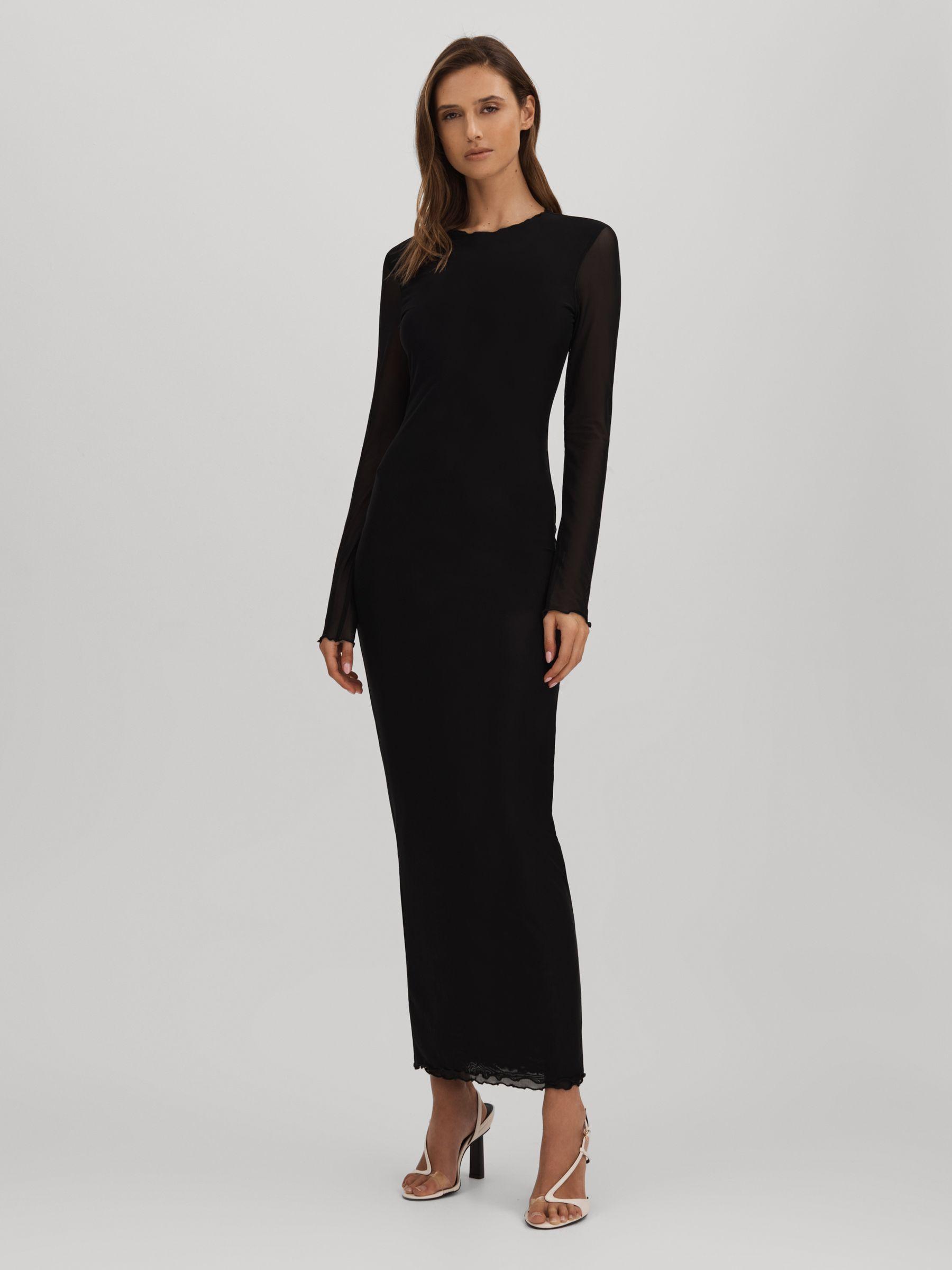 Good American Mesh Maxi Dress in Black Product Image
