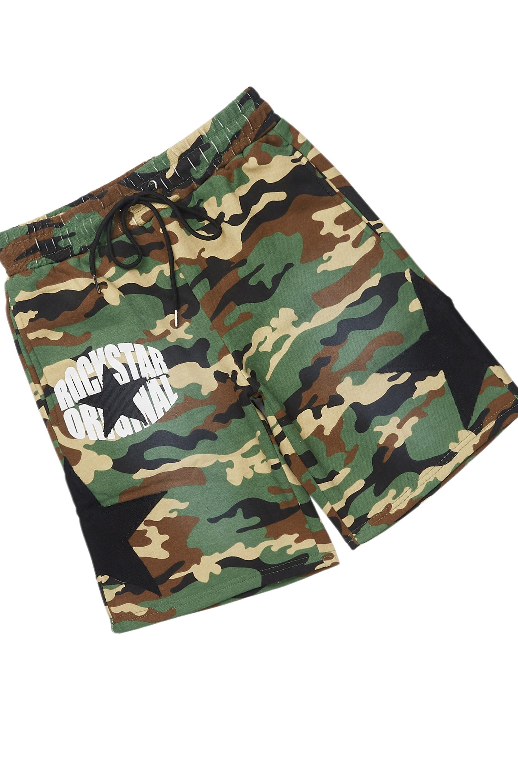 Sarge White/Camo T-Shirt/Short Set Male Product Image
