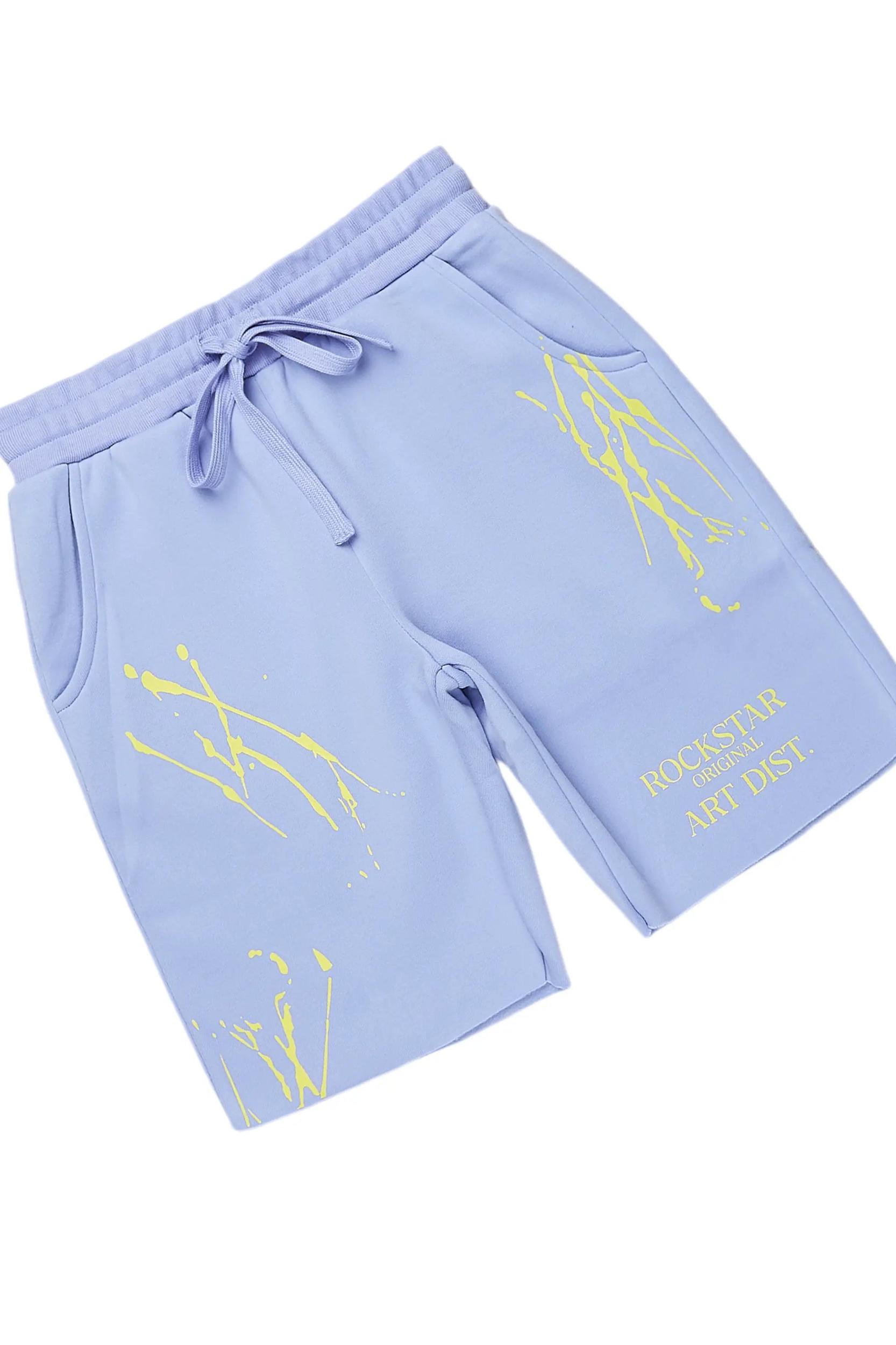 Destinee Periwinkle Zip Up Short Set Female Product Image