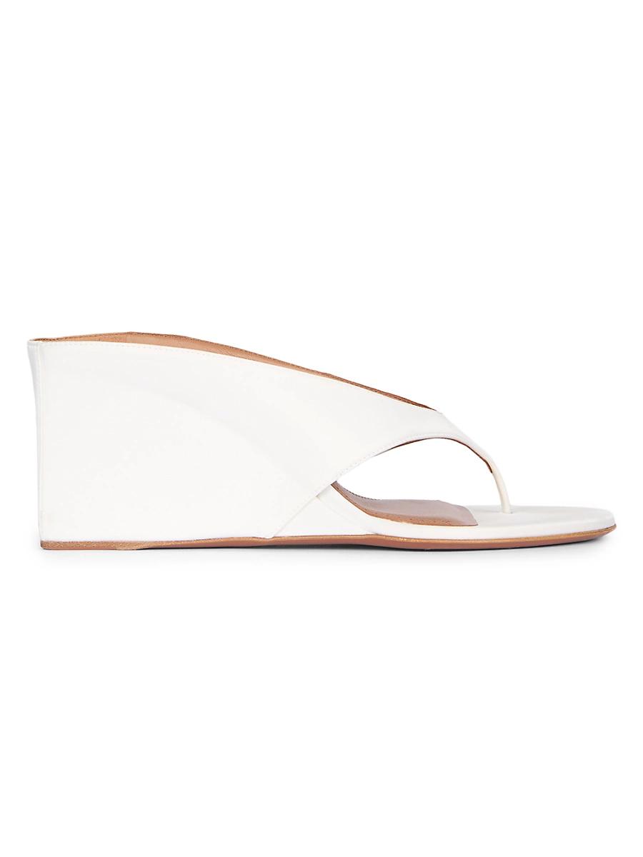 Womens 75MM Satin Wedge Tong Mules Product Image