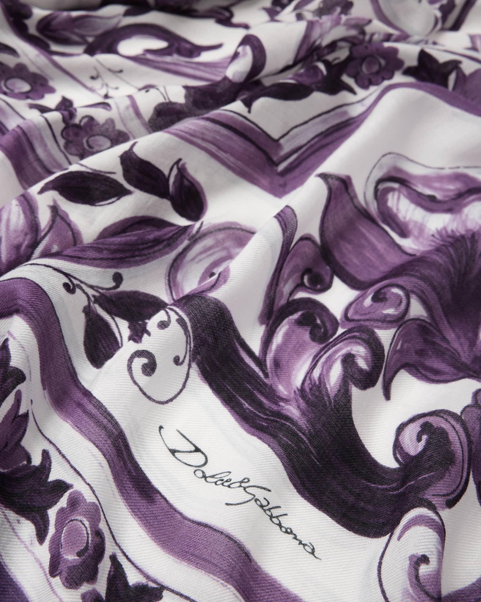 Majolica-Print Foulard Scarf Product Image