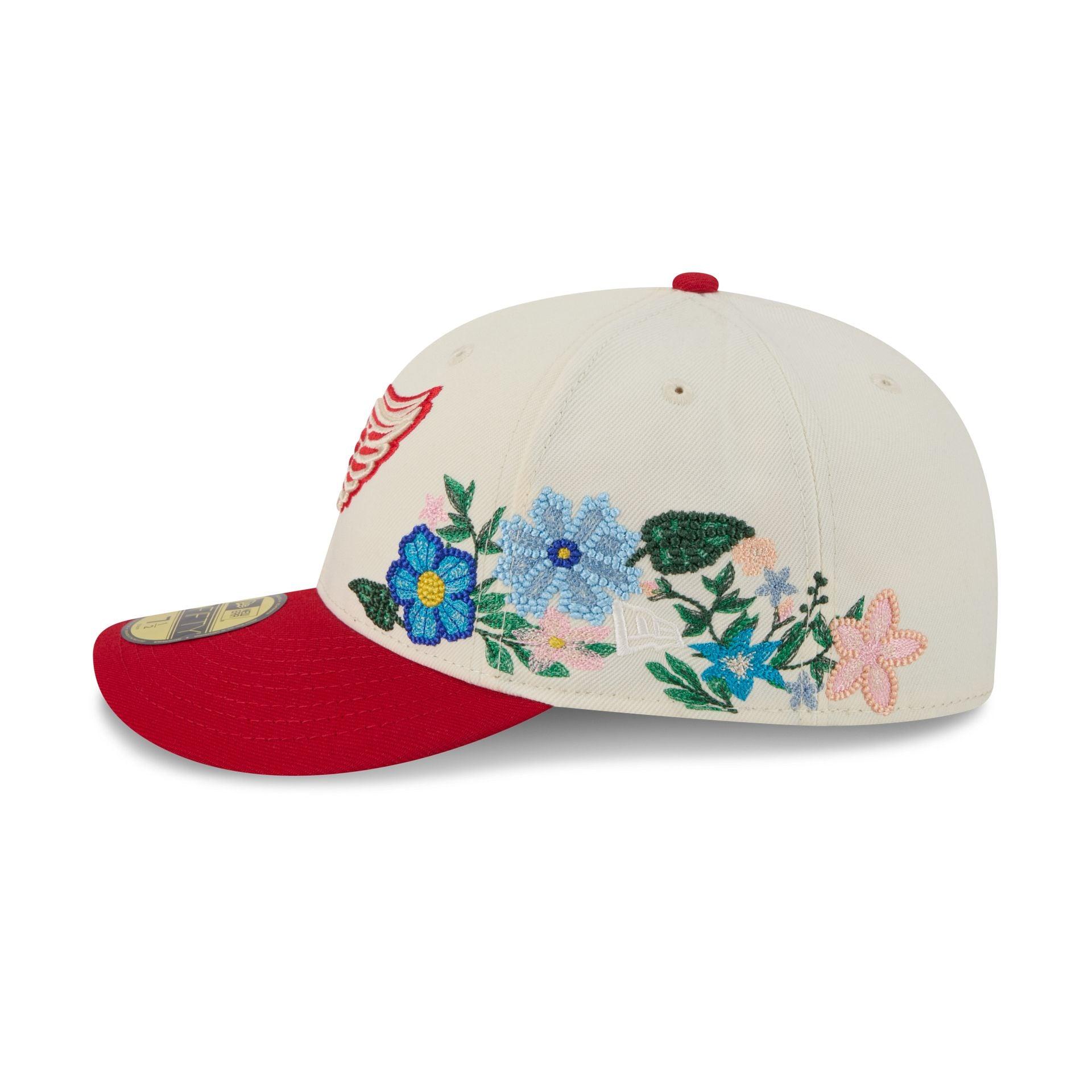 Detroit Red Wings Tonal Florals White 59FIFTY Fitted Hat Male Product Image