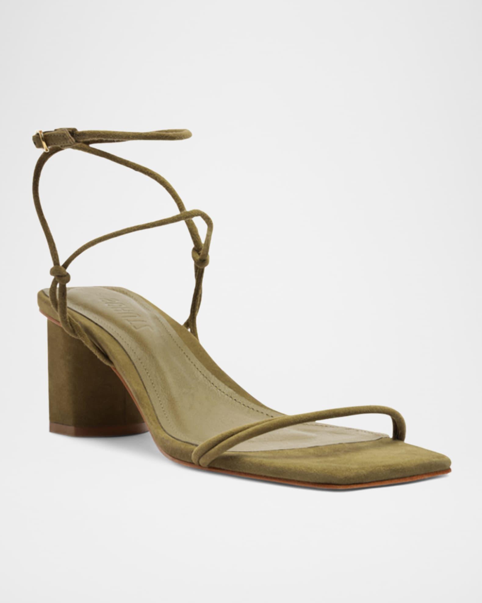 Pompeii Strappy Suede Block-Heel Sandals Product Image