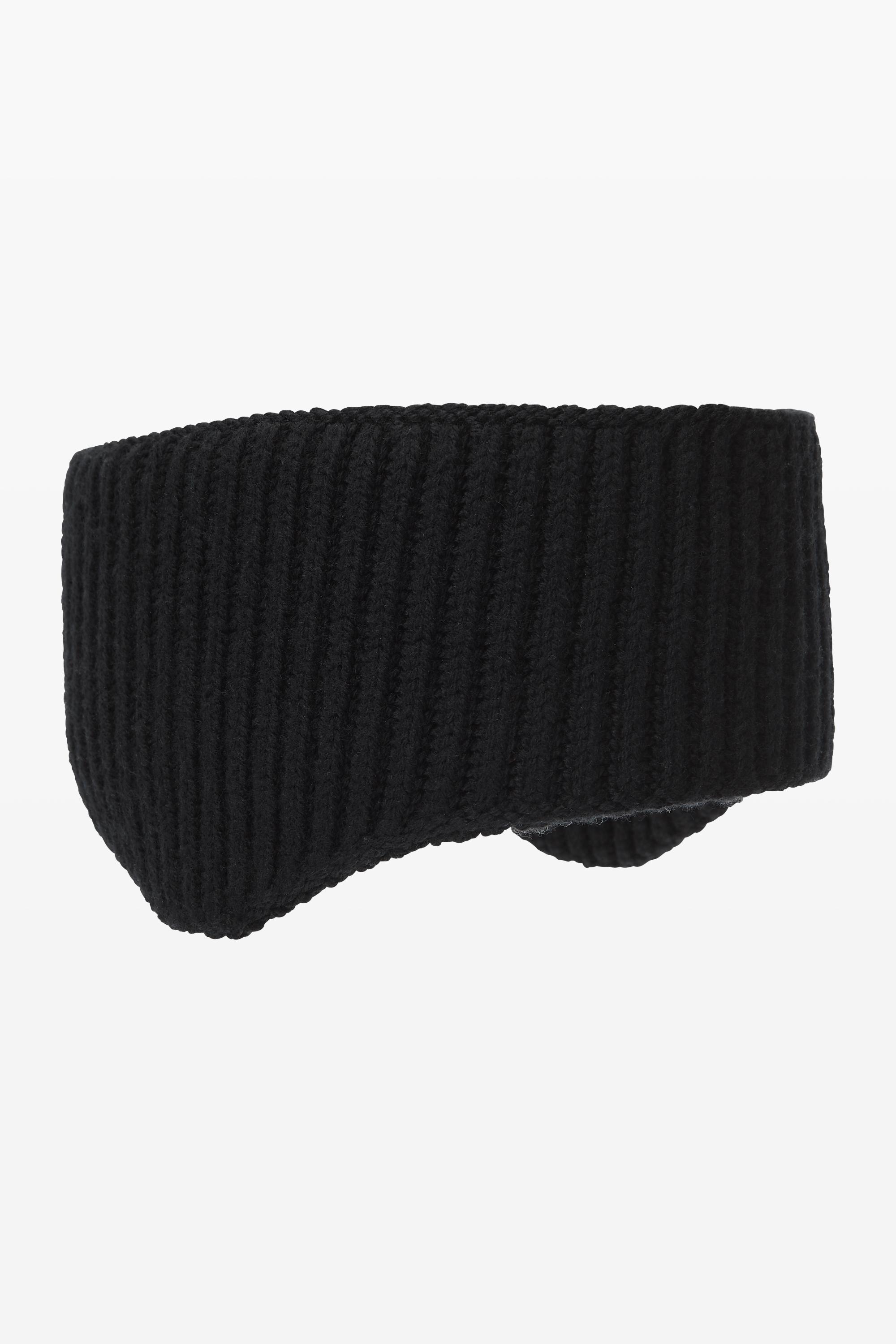 Logo Earmuff Headband In Ribbed Wool Stretch Product Image