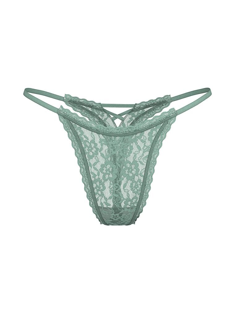 Lace Strappy-Back String Thong Panty Product Image