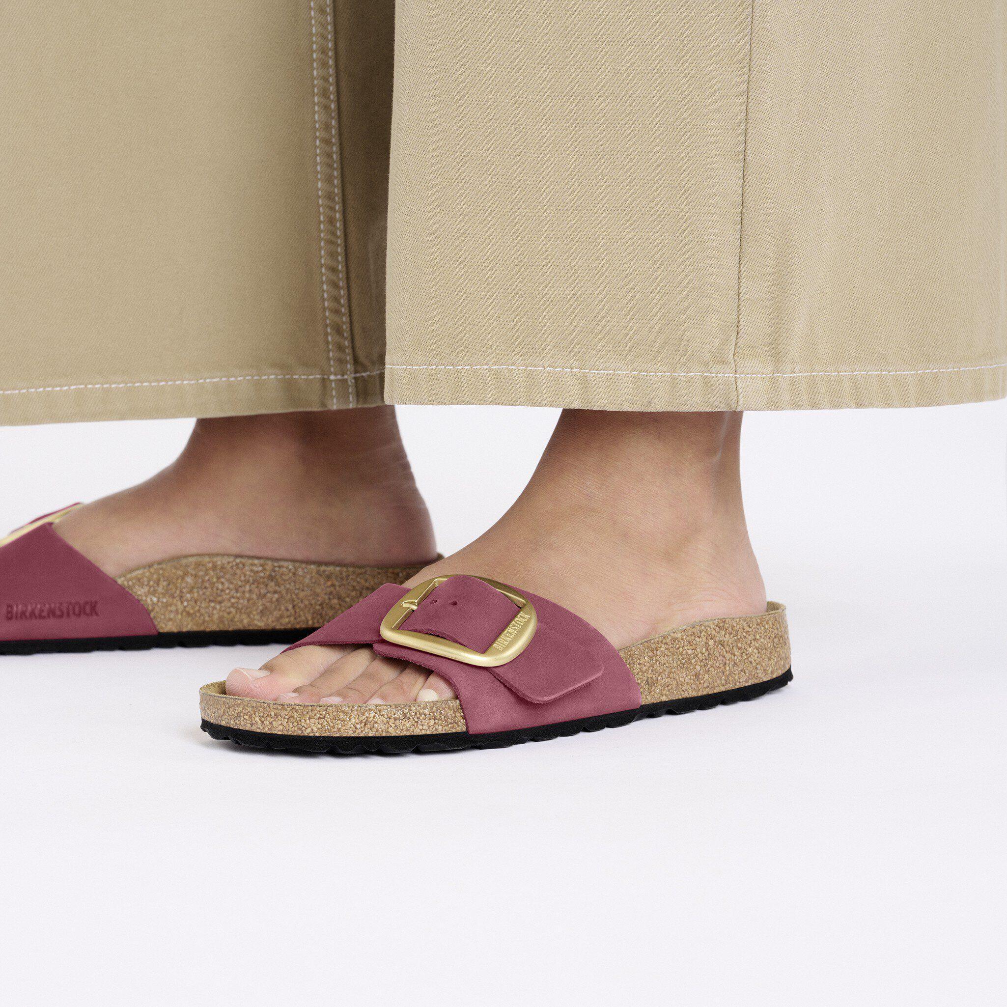 Madrid Big Buckle Nubuck Leather Ecru Product Image