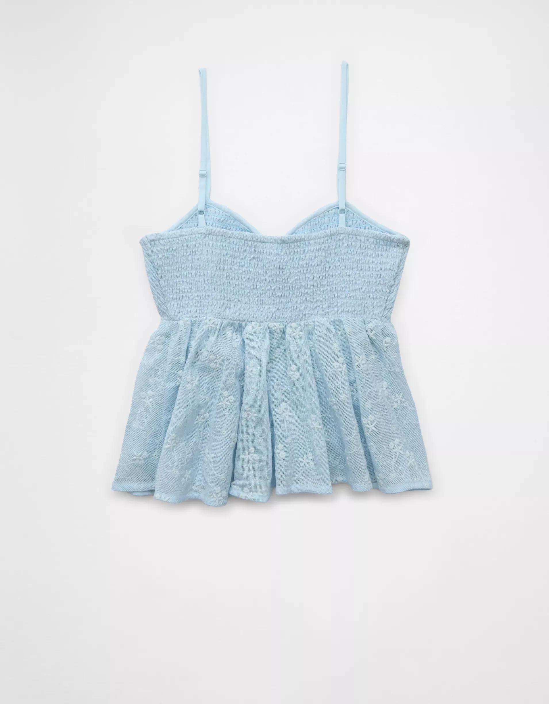 AE V-Neck Smocked Babydoll Cami Product Image