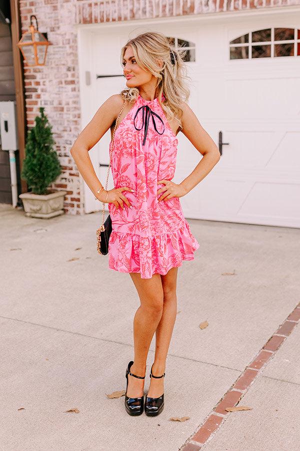 Date Night In France Floral Mini Dress Product Image