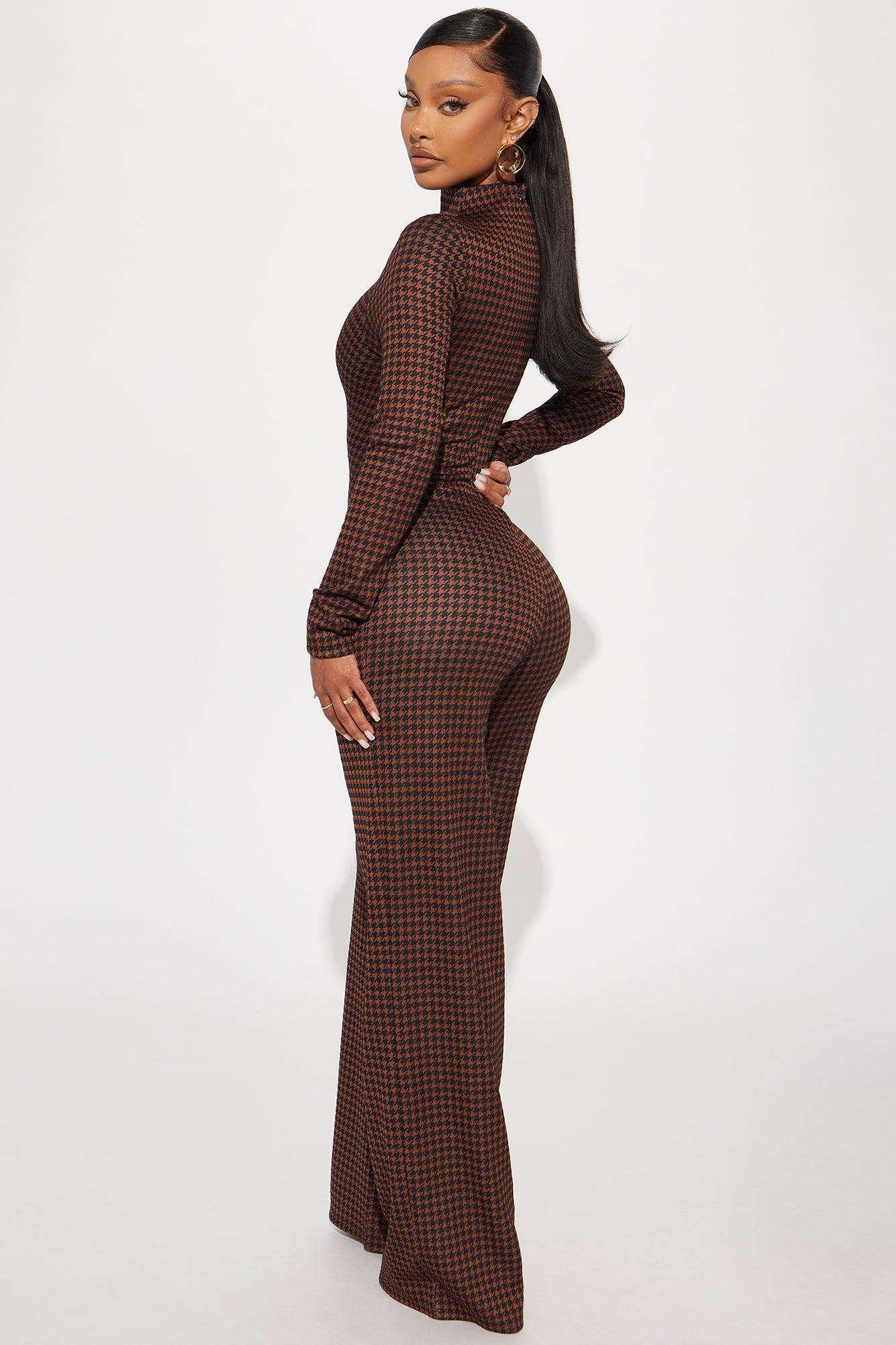 Pulling Up To Work Jumpsuit - Rust/combo Product Image