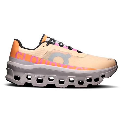 On Womens On Cloudmonster - Womens Running Shoes Tan/Pink Product Image