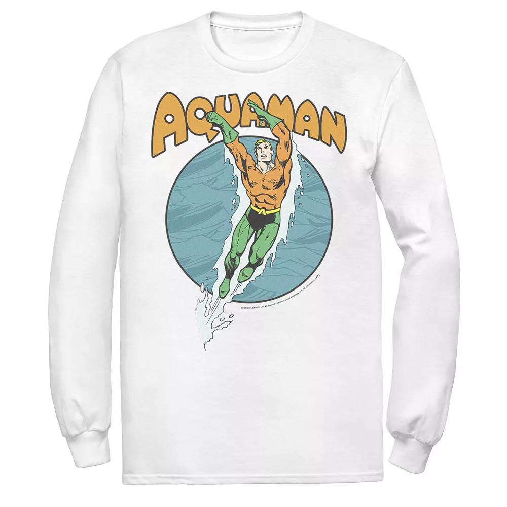 Men's DC Comics Aquaman Swimming Dance Tee, Size: XL, Athletic Grey Product Image