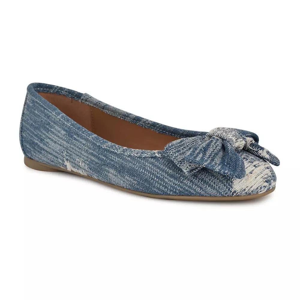 Nine West Veronika Denim Women's Slip-On Ballet Flats,  Product Image
