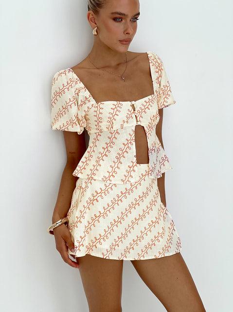 Adios Linen Blend Skort Multi Product Image