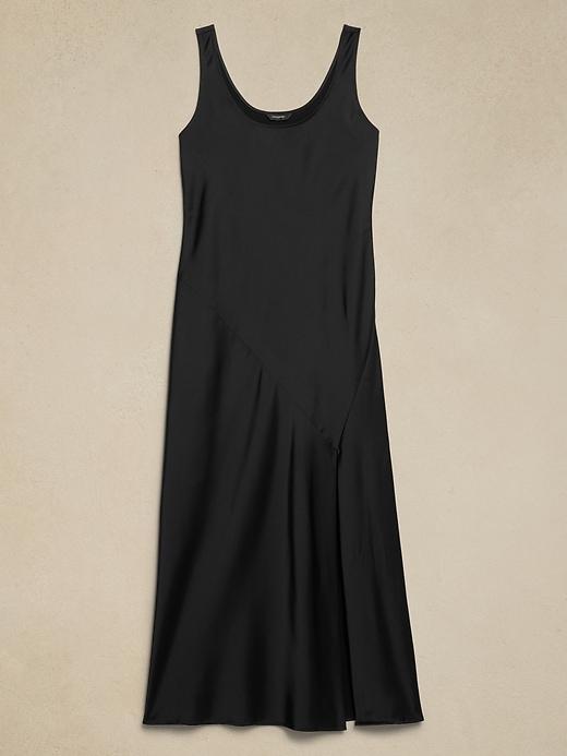 Silky Twill Slit Maxi Dress Product Image