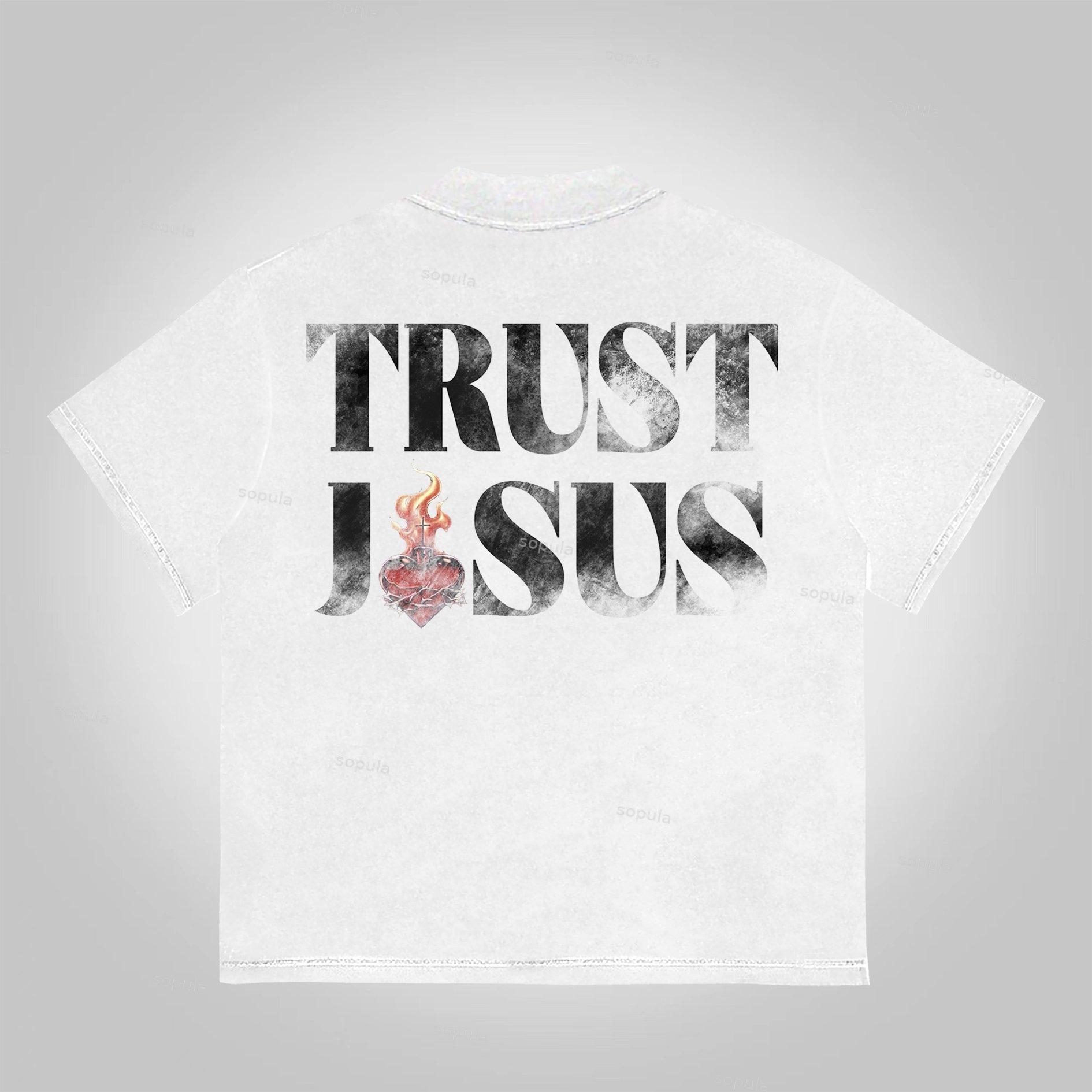 Sopula Fear Not-Faith Over Fear Print Graphic Cotton T-Shirt Product Image