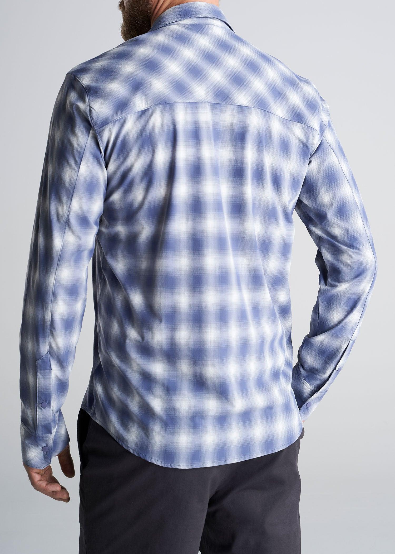 Ultra Lightweight Snap-Front Shirt for Tall Men in Open Sky Male Product Image