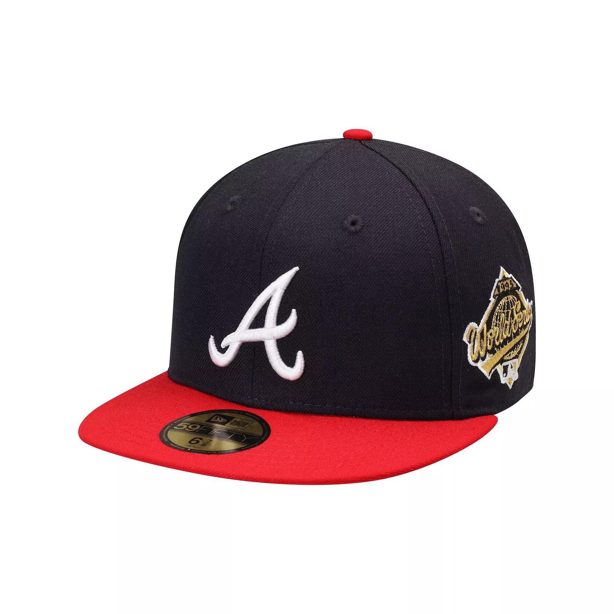 Men's New Era Navy Atlanta Braves 1995 World Series Wool 59FIFTY Fitted Hat, Size: 8, Blue Product Image