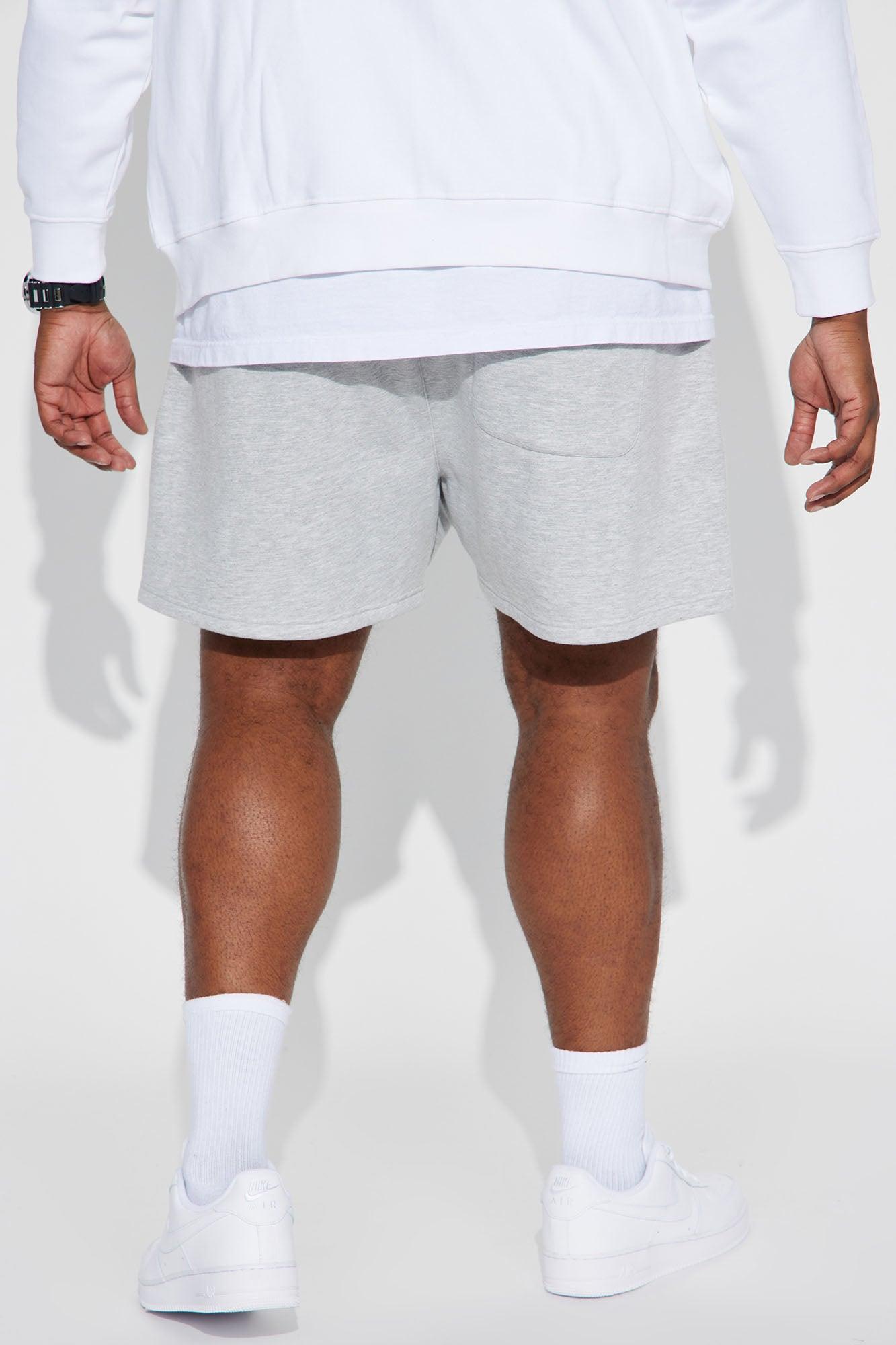 Tyson Oversize Heavyweight Sweat Shorts - Heather Grey Product Image