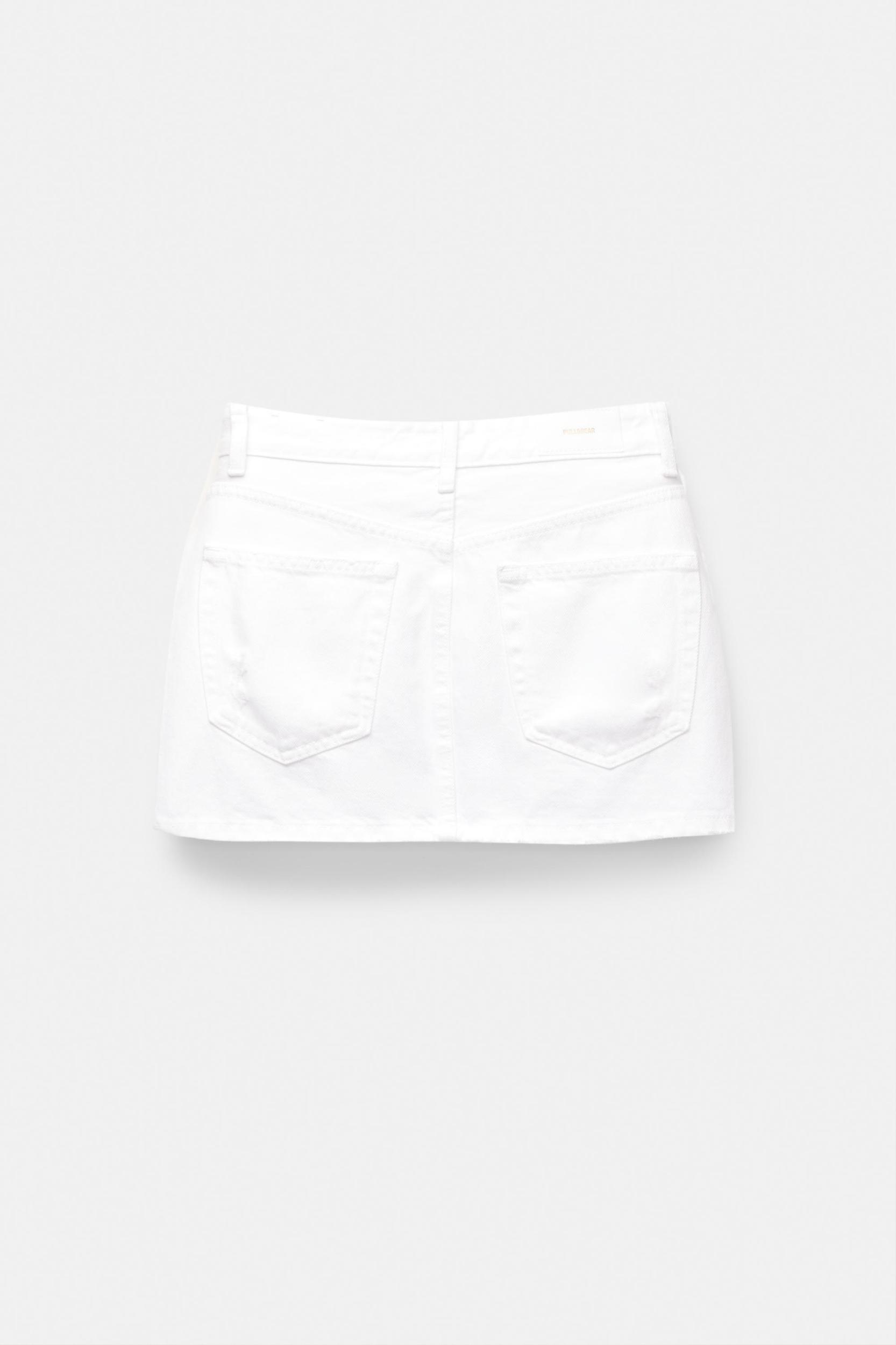 Ripped denim mini skirt Product Image