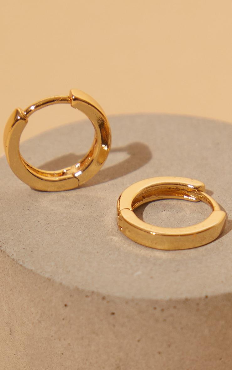 Real Gold Plated Mini Hoop Earrings Product Image