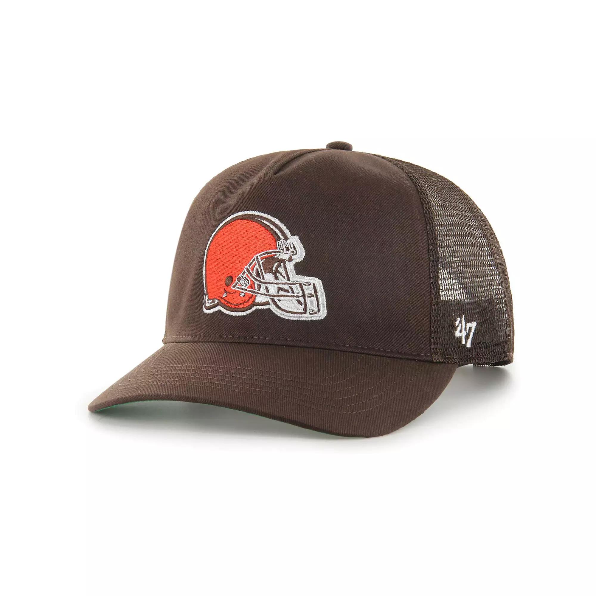 Men's '47 Brown Cleveland Browns Mesh Hitch Trucker Adjustable Hat Product Image
