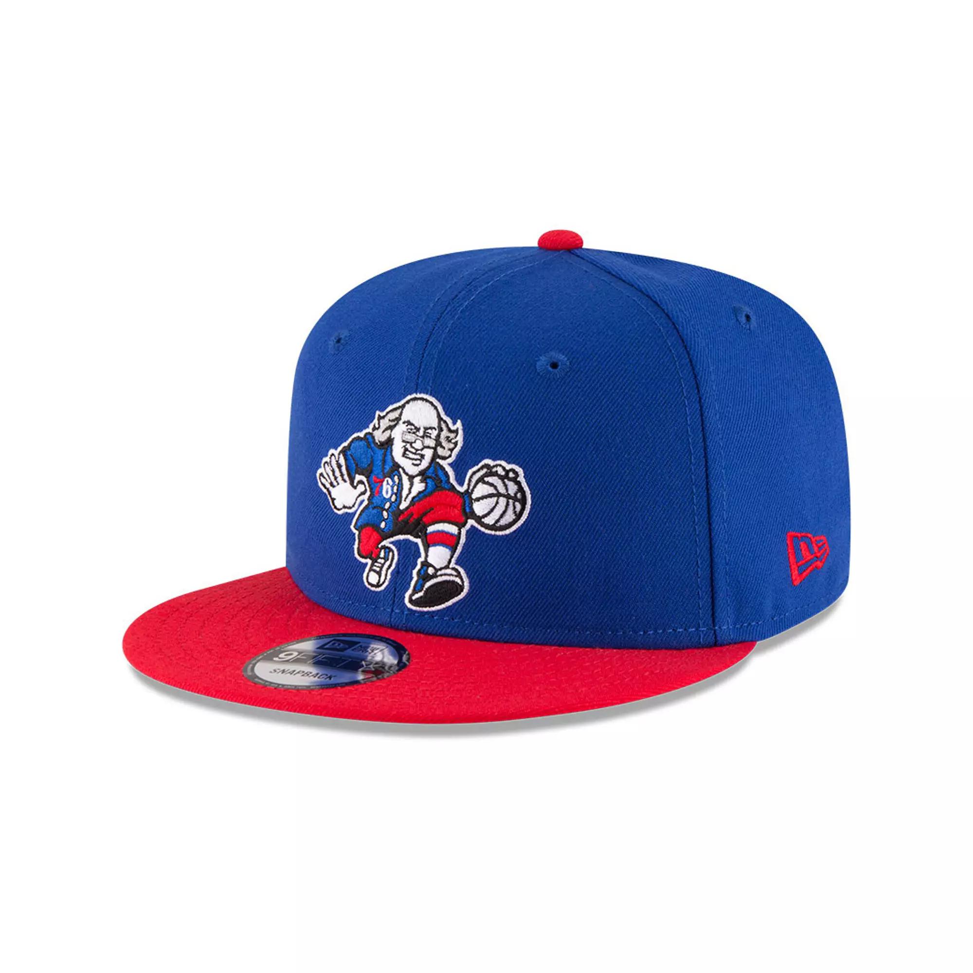 Men's New Era Royal/Red Philadelphia 76ers 2-Tone 9FIFTY Adjustable Snapback Hat, 76r Blue Product Image