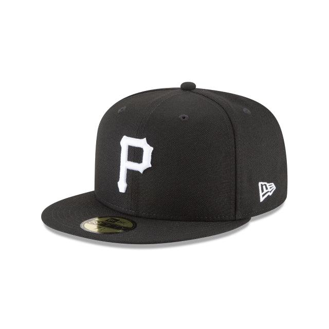 Pittsburgh Pirates Black and White Basic 59FIFTY Fitted Hat Male Product Image