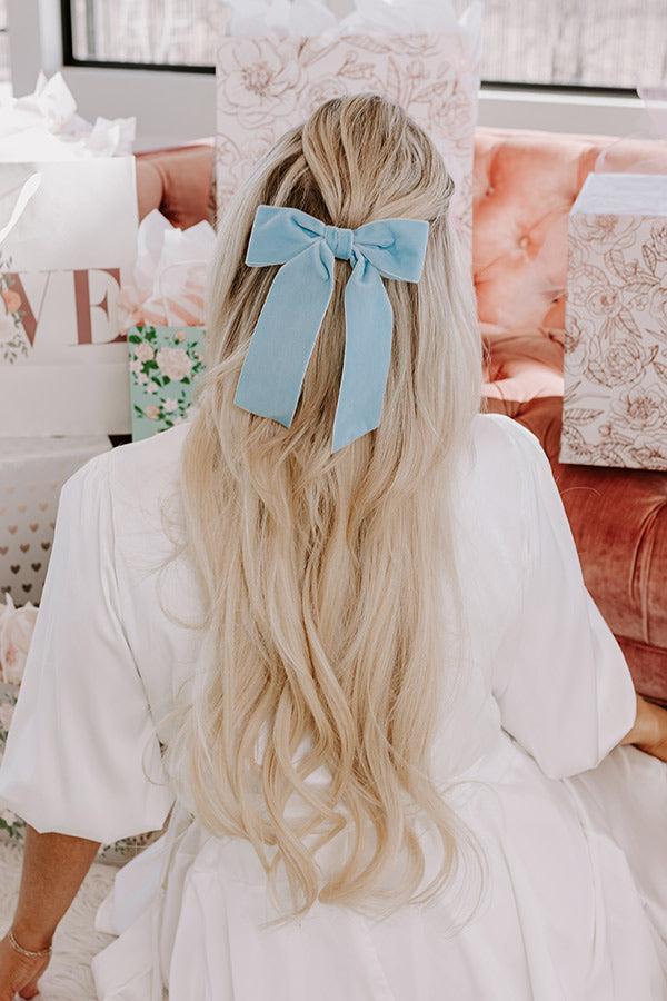 The Bailee Velvet Bow Hair Clip Product Image
