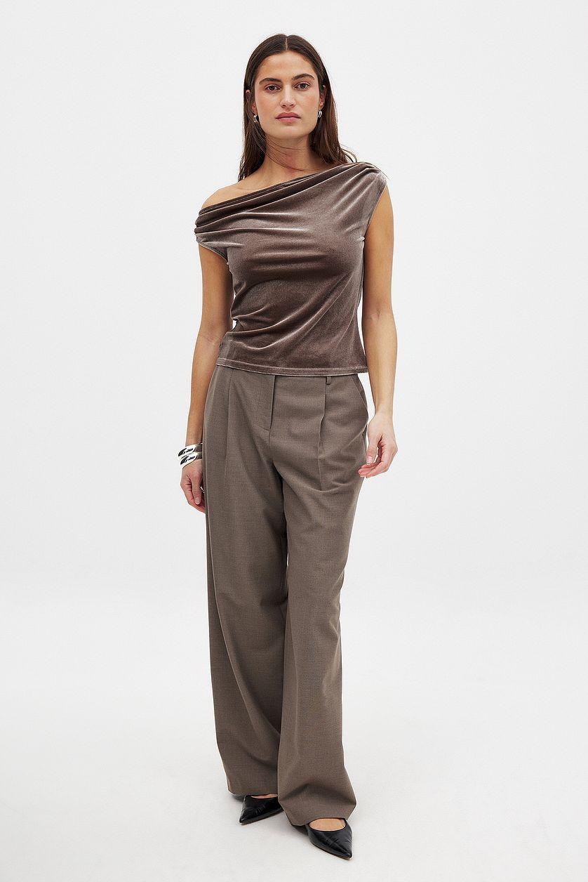 Draped Velvet Top Product Image