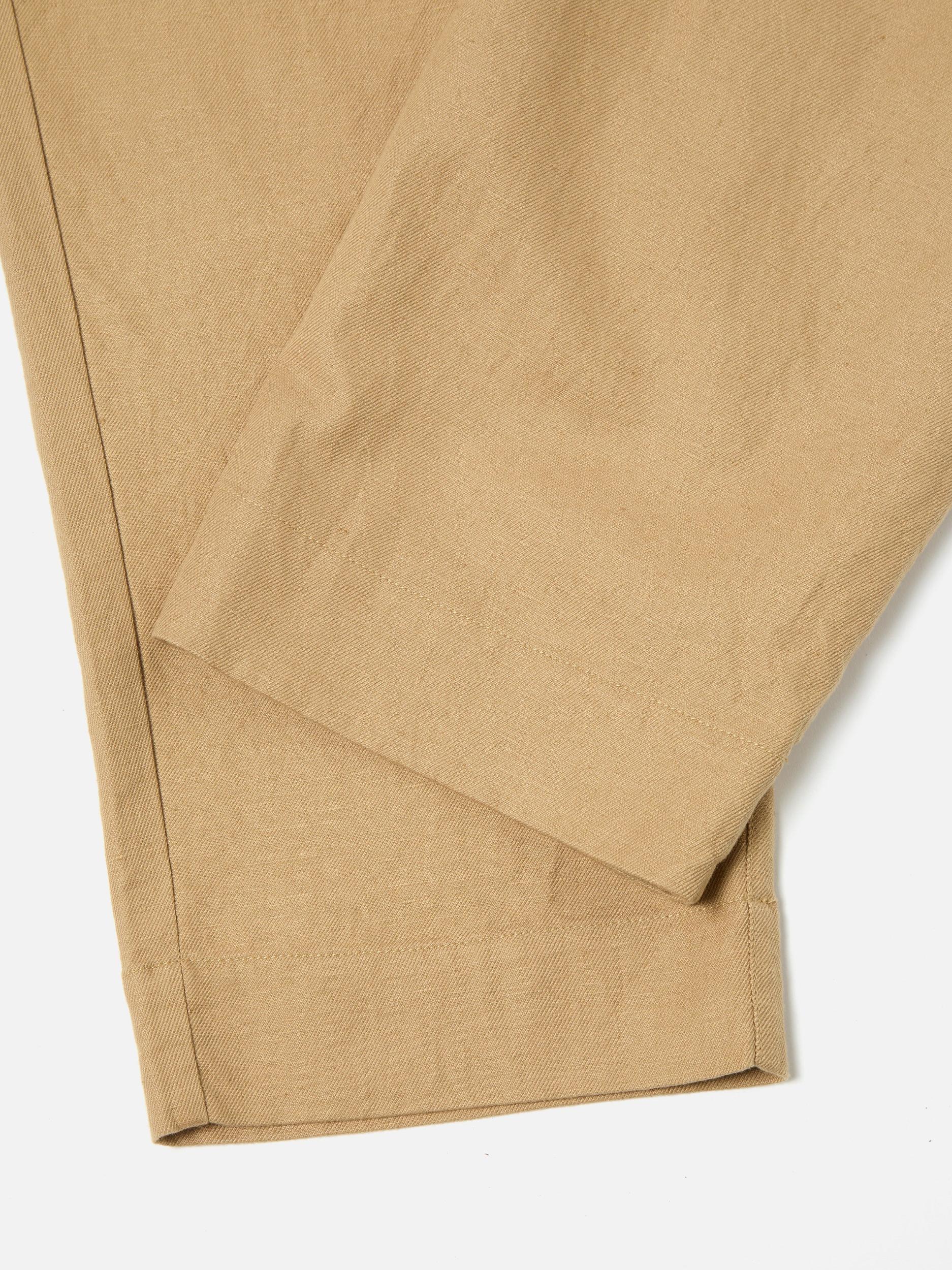 Universal Works Judo Pant in Sand Linen Cotton Suiting Product Image