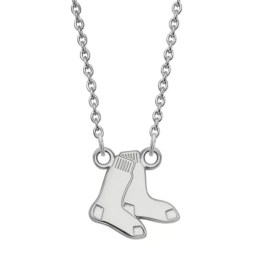LogoArt Sterling Silver Boston Red Sox Small Pendant Necklace, Women's, Size: 13MM Product Image