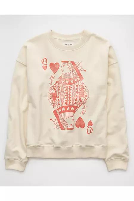 AE Valentines Day Graphic Relaxed Crew Neck Sweatshirt Womens Product Image