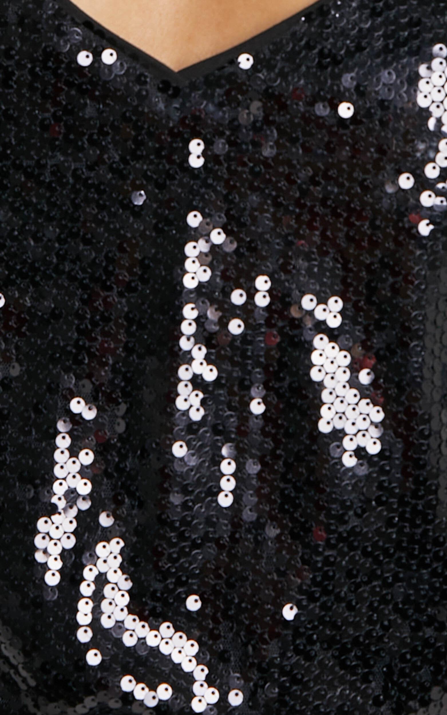 Manika Bodysuit - Sequin Bodysuit in Black Product Image