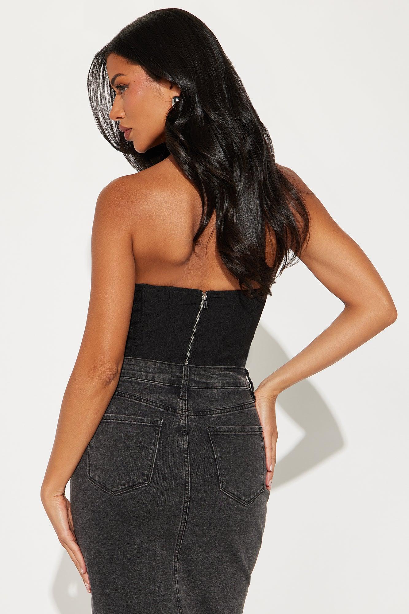 Own It Corset Top - Black Product Image