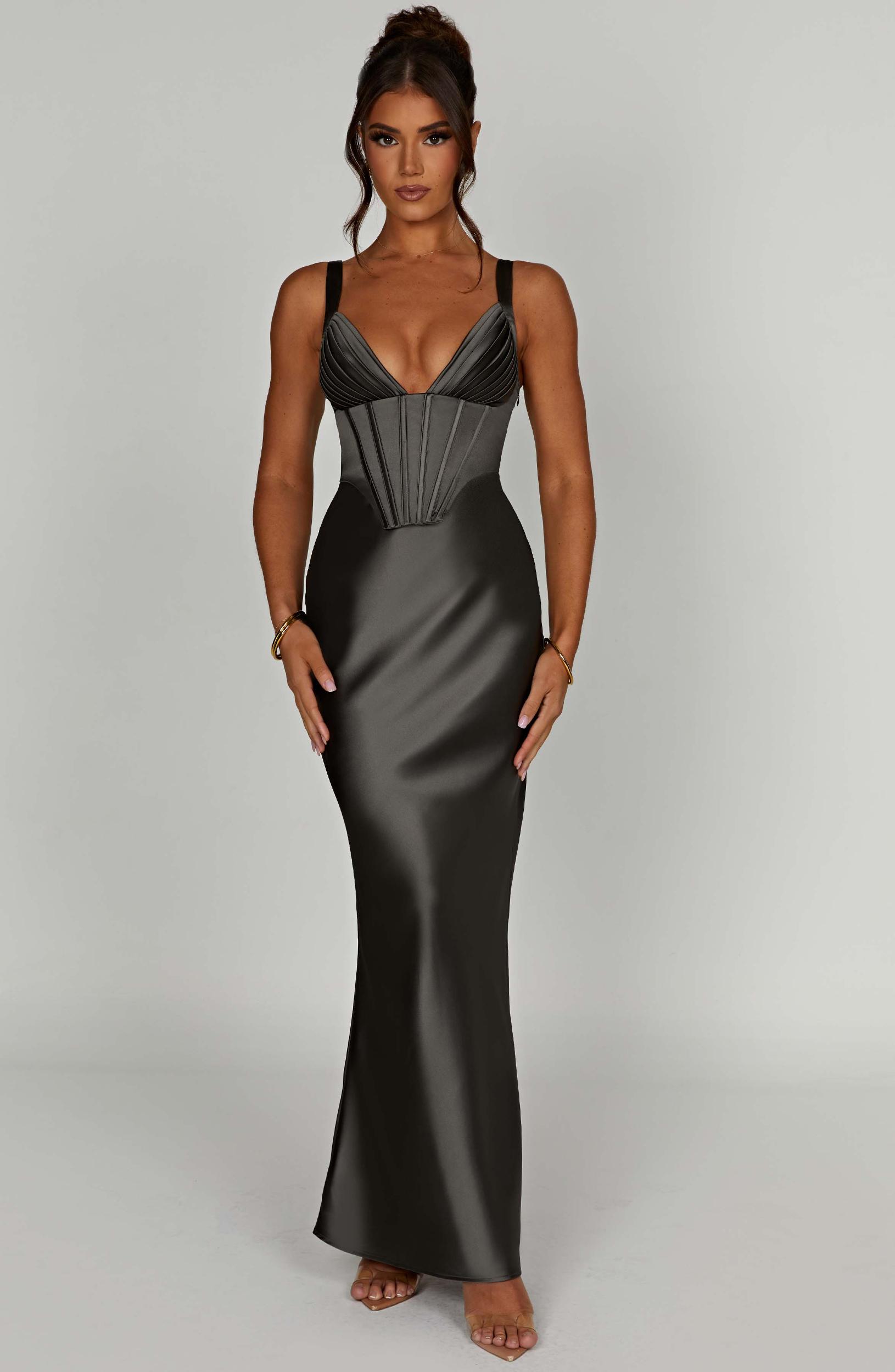 Shae Maxi Dress - Charcoal Product Image