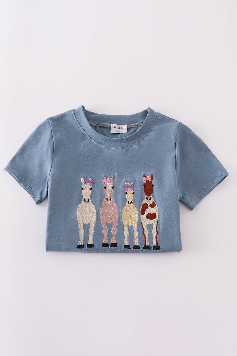 Blue stripe crane truck applique top Product Image