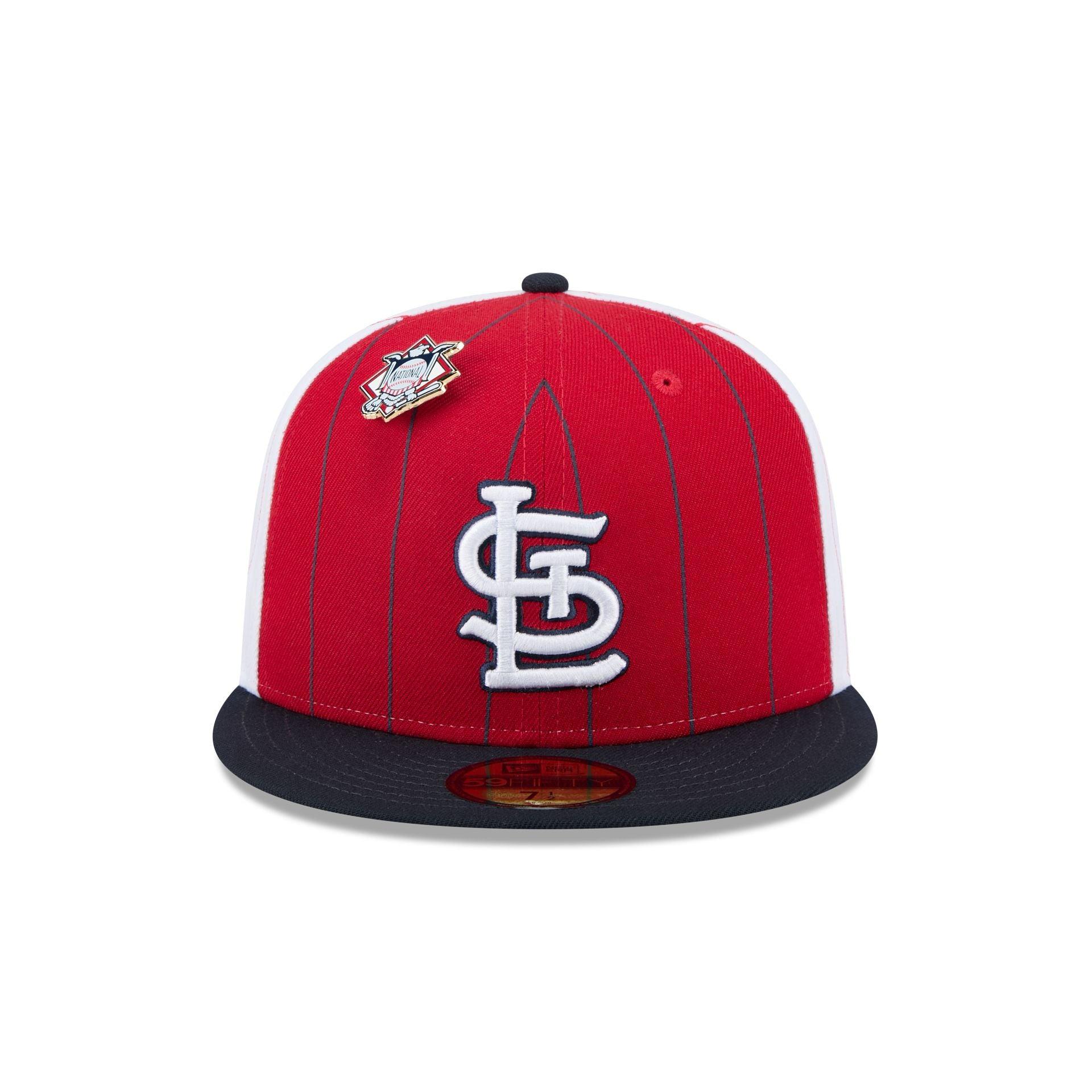 St. Louis Cardinals Pinstripe League Pin 59FIFTY Fitted Hat Male Product Image