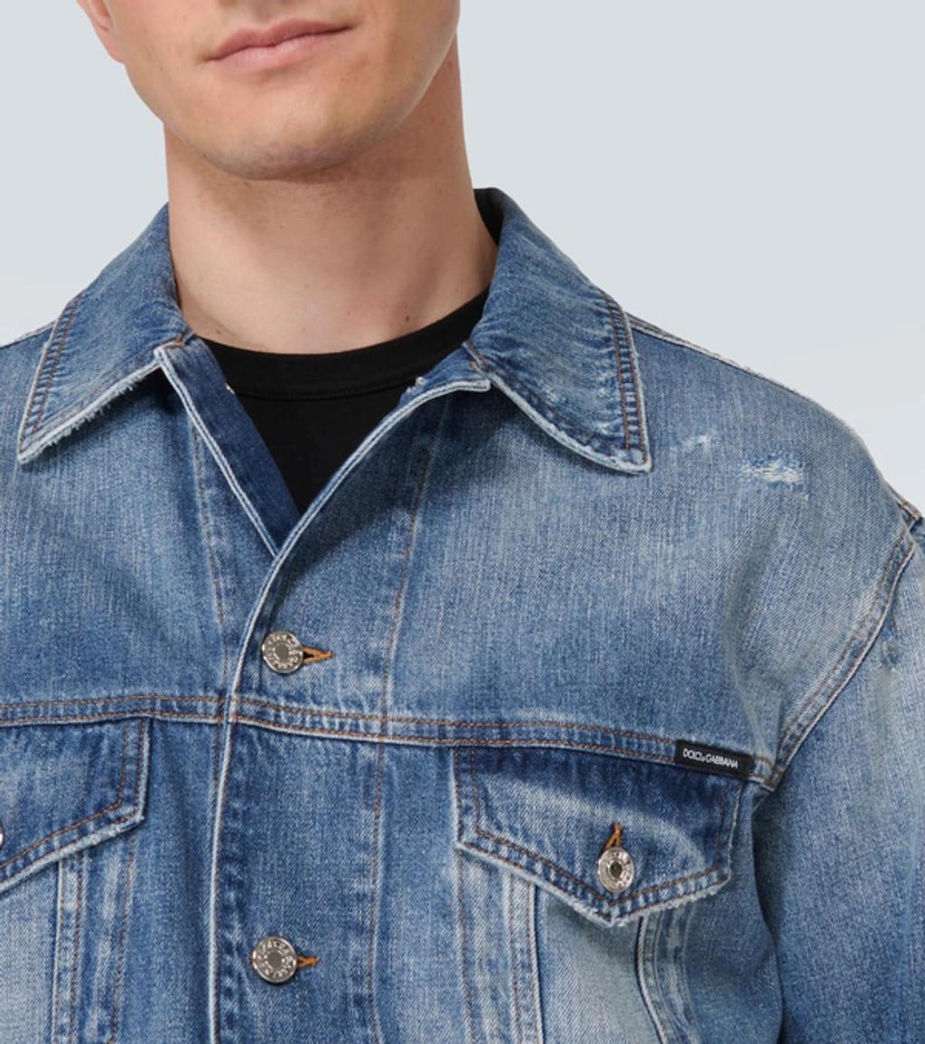 DOLCE & GABBANA Cotton Denim Jacket In Blue Product Image