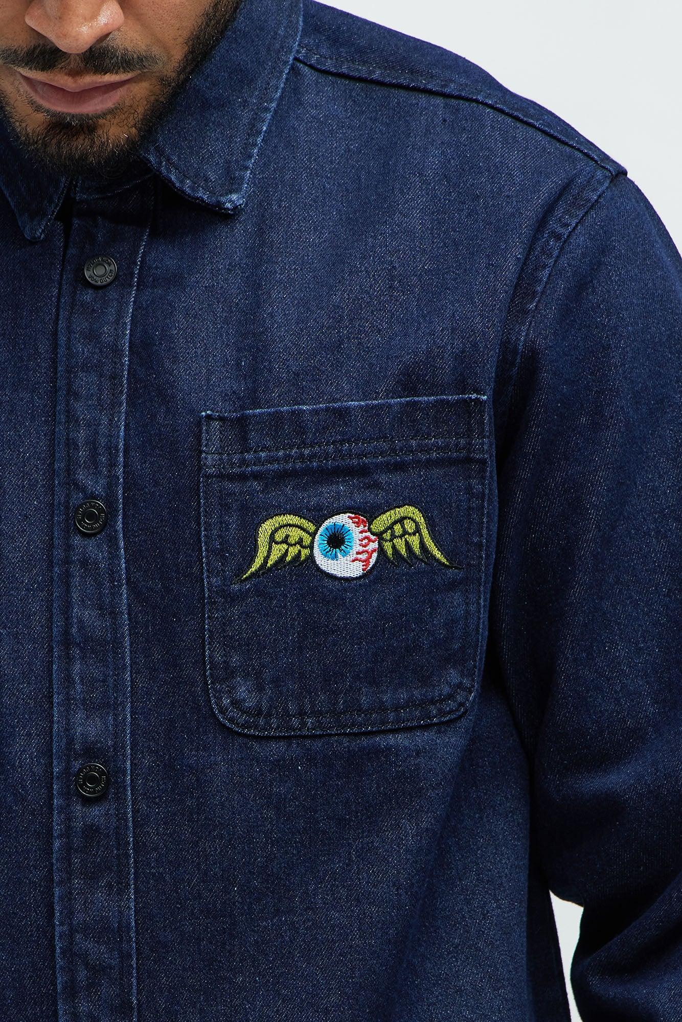 Von Dutch No Pits Long Sleeve Shirt - Dark Denim Product Image