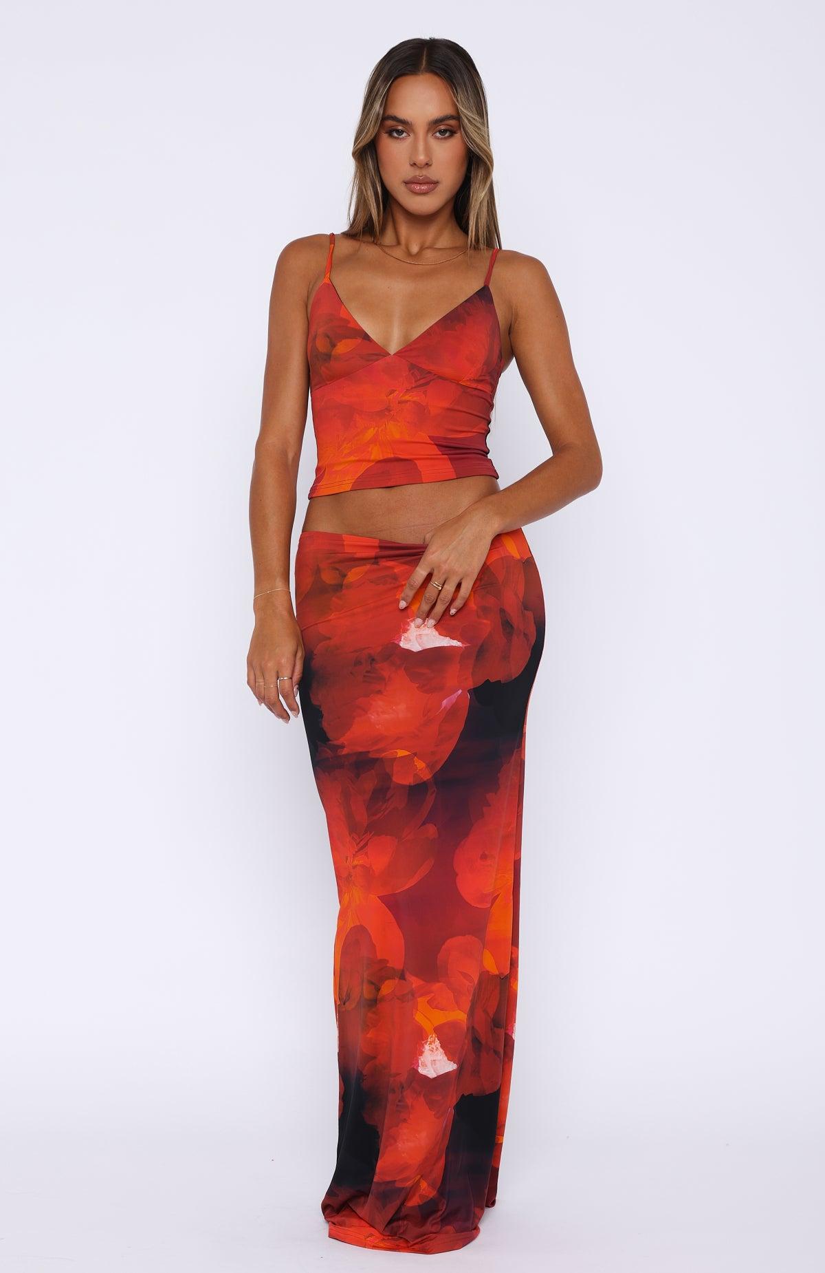 Sweet Salutations Maxi Skirt Ember Product Image