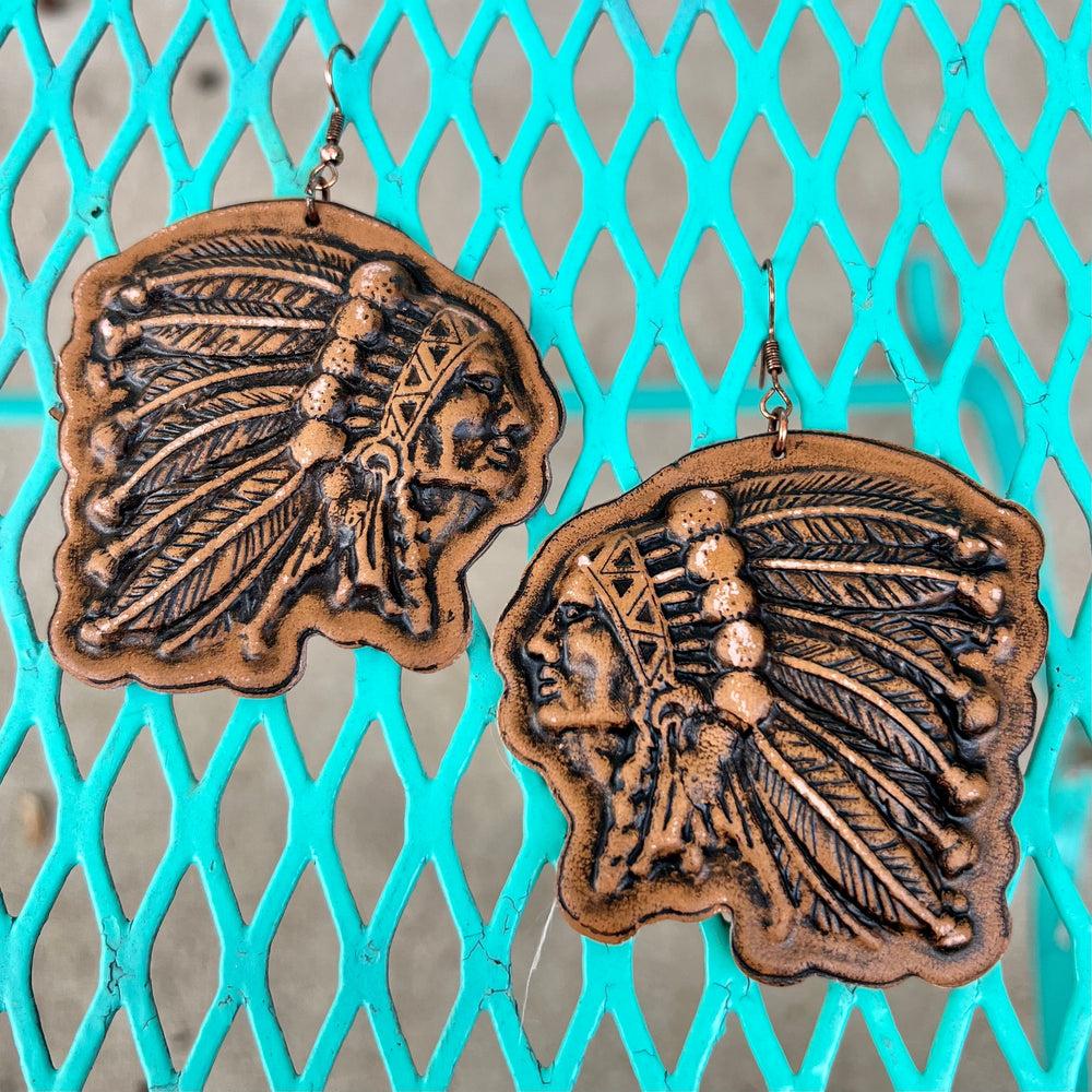 Leather Chief of Chiefs Earrings Product Image