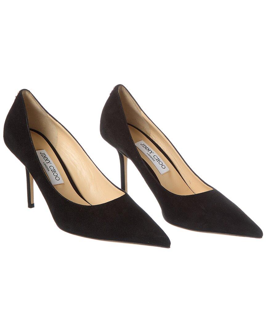 JIMMY CHOO Dark Brown Suede Pumps In Black Product Image